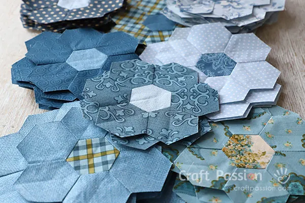quick hexagon piecing
