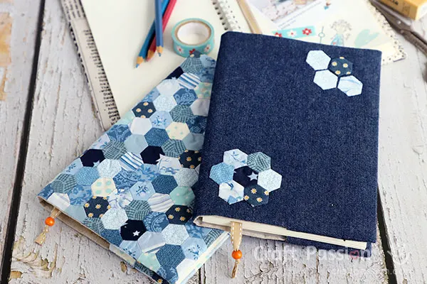 jean fabric book cover