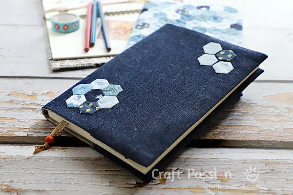 sew fabric book cover sleeve