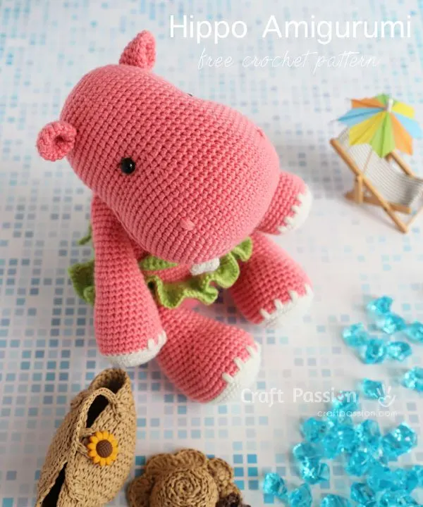 hippo amigurumi crochet pattern