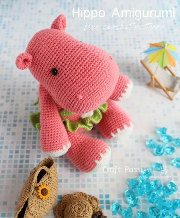 hippo amigurumi crochet pattern