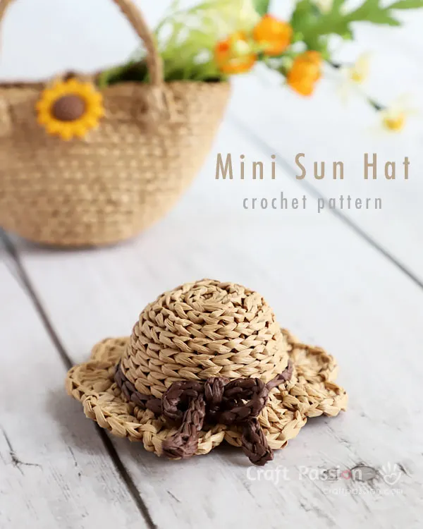 mini sun hat crochet pattern