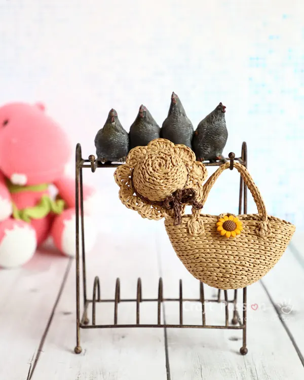 mini sunhat tote crochet pattern