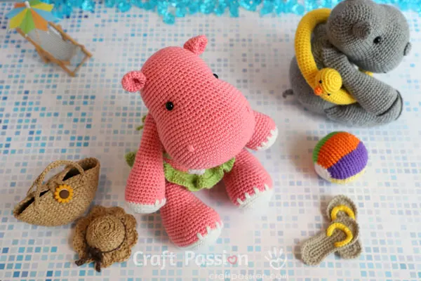 hippo amigurumi crochet pattern