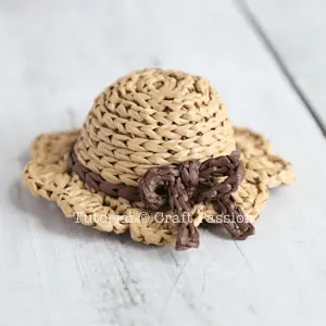 mini doll sunhat crochet pattern