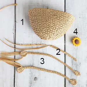 crochet mini straw tote