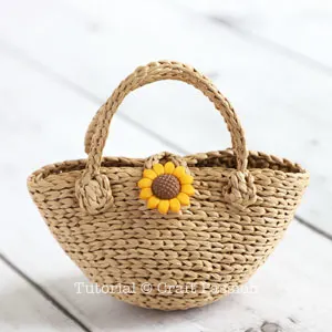 mini straw tote crochet pattern