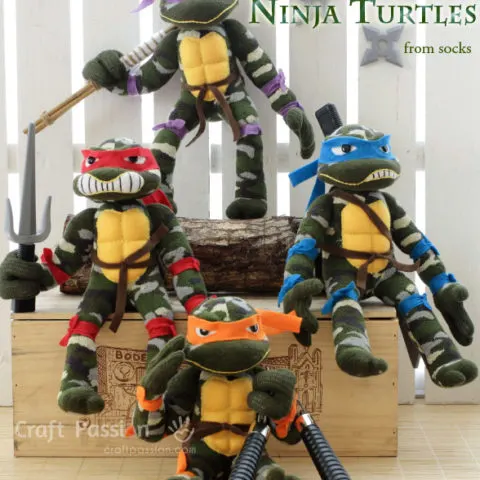 Sock Ninja Turtle Toy Sewing Pattern