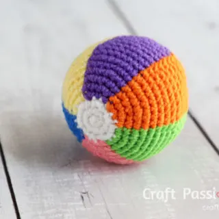 Rainbow Beach Ball Amigurumi Crochet Pattern