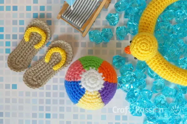 beach ball amigurumi crochet pattern