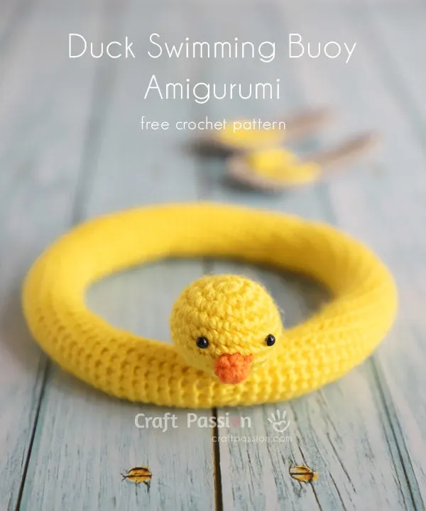 duck swimming buoy amigurumi pattern