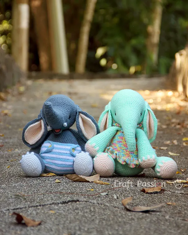 crochet elephant toy