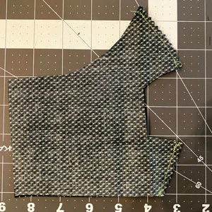 cut out fabric pieces