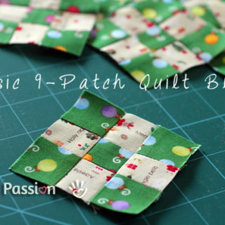 How To Sew 9 Patch Quilt Block Sewing Pattern {Quick Easy Method}