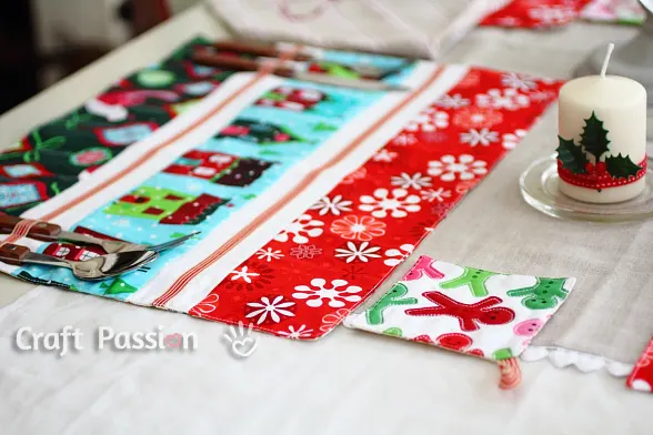 gingerbread man christmas placemats coasters
