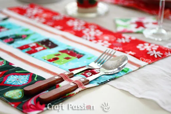 placemat cutlery holder christmas placemats coasters
