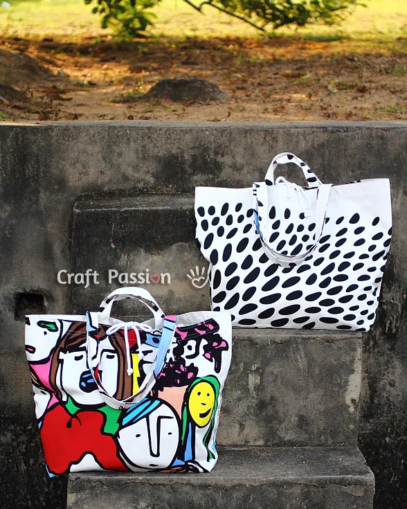 reversible jumbo tote bag