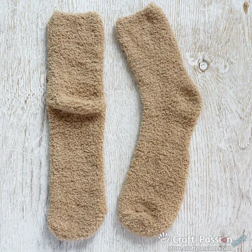 Chenille Microfiber Socks - Khaki
