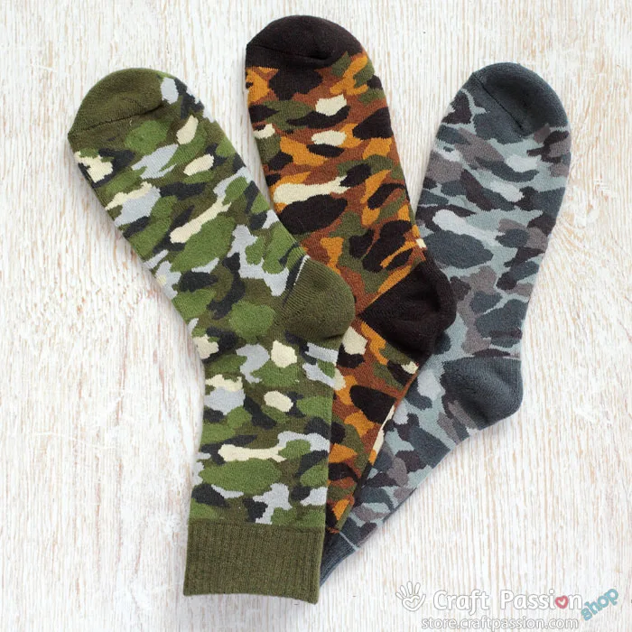 Military Camouflage Cotton Sock - 3 Colors