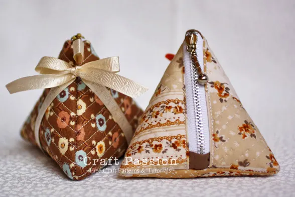 how to sew tetrahedron purse