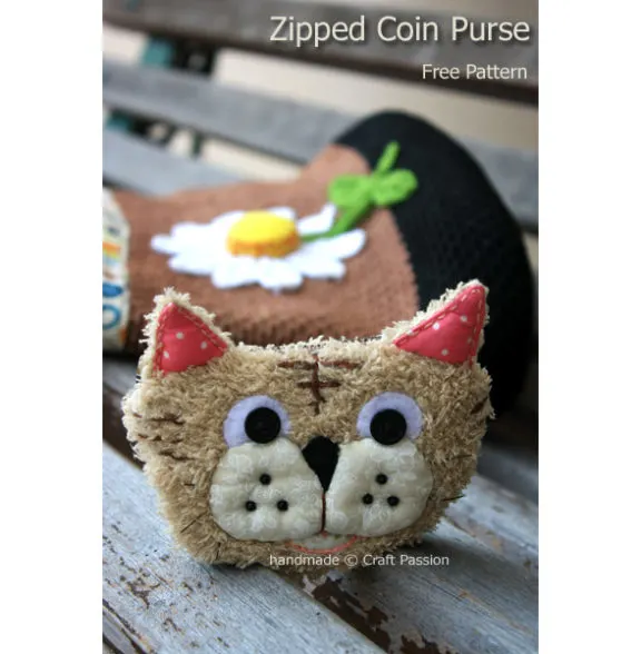 tiger zipper coin purse 