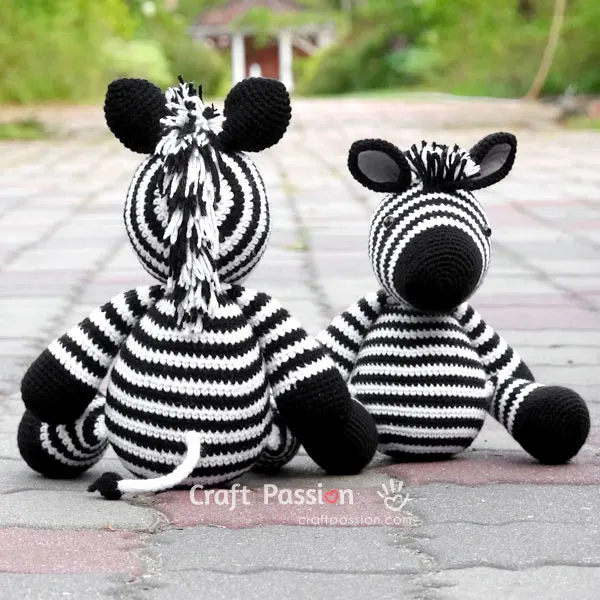 zebra amigurumi free crochet pattern