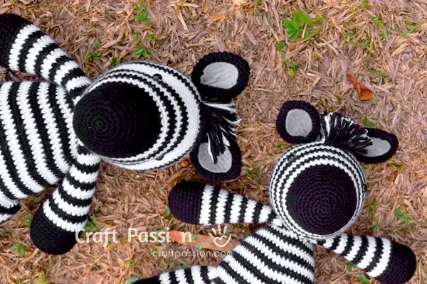 zebra amigurumi stuffed animal