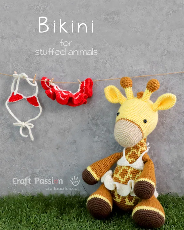 crochet bikini for stuffed animal