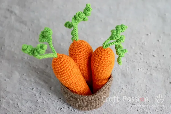 real size carrot crochet pattern