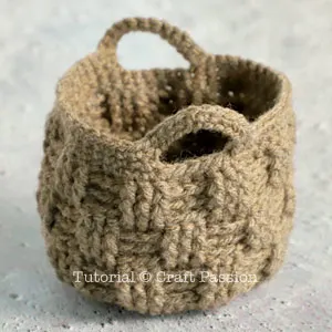 how to crochet woven basket
