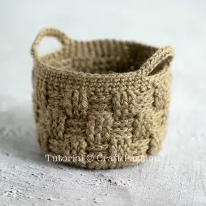 crochet woven basket