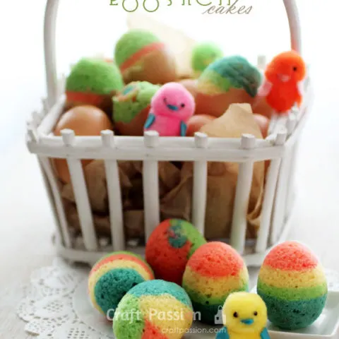 COLORFUL EASTER EGGSHELL CAKE RECIPE