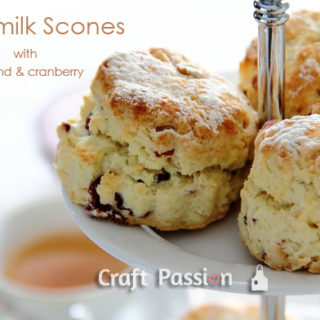 ALMOND & CRANBERRIES BUTTERMILK SCONES RECIPE