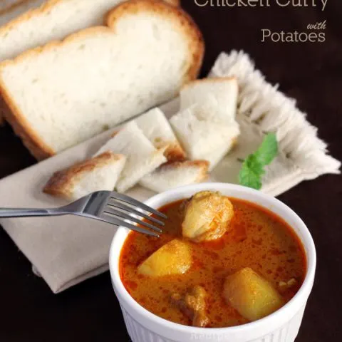 My mom's creamy coconut chicken curry recipe with coconut milk that is a versatile meal for all occasions, an easy dish with a free & detailed recipe.
