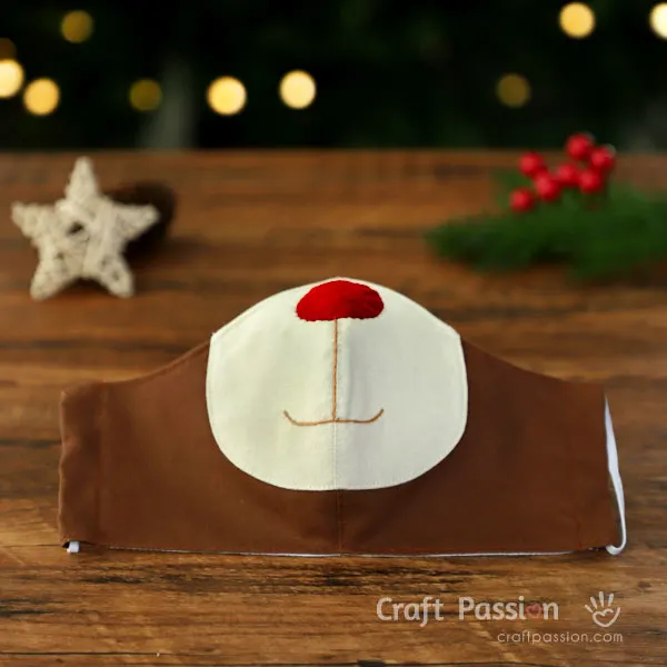 reindeer covid face mask