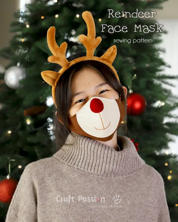 sew reindeer face mask
