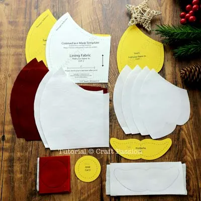 santa face mask sewing pattern