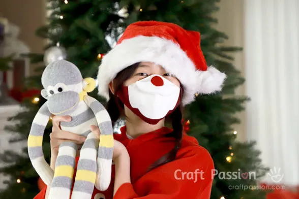 sew Santa covid face mask