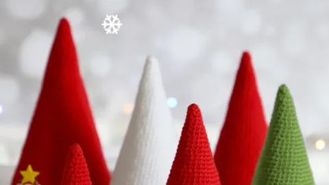 crochet cone tree