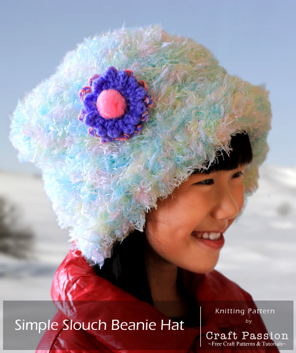 Simple Slouch Beanie Hat Pattern