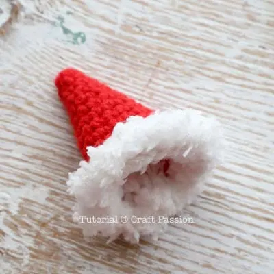 santa hat with white fur rim