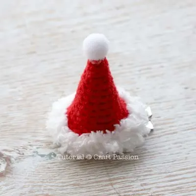 crochet mini santa hat