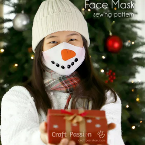 snowman face mask sewing pattern