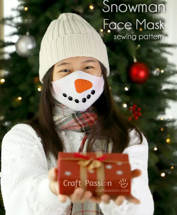 snowman face mask sewing pattern