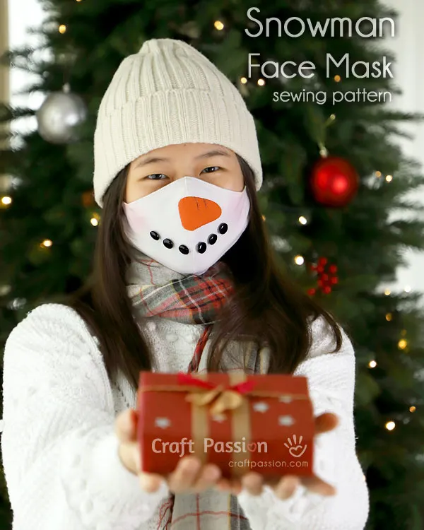 snowman face mask sewing pattern