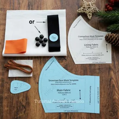 snowman face mask pattern