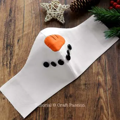 how to sew snowman face mask