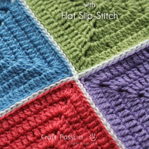 Flat Slip Stitch Granny Join
