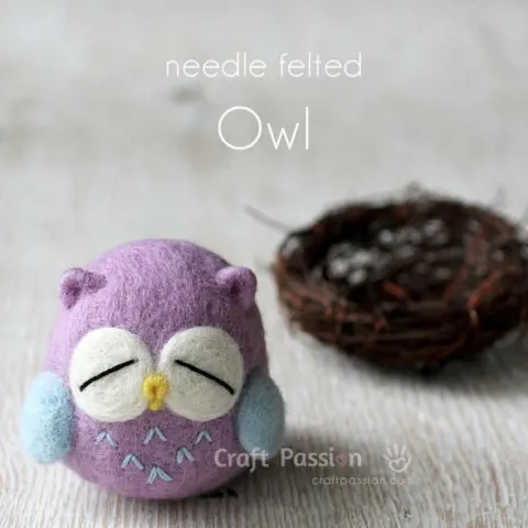 needle felted owl