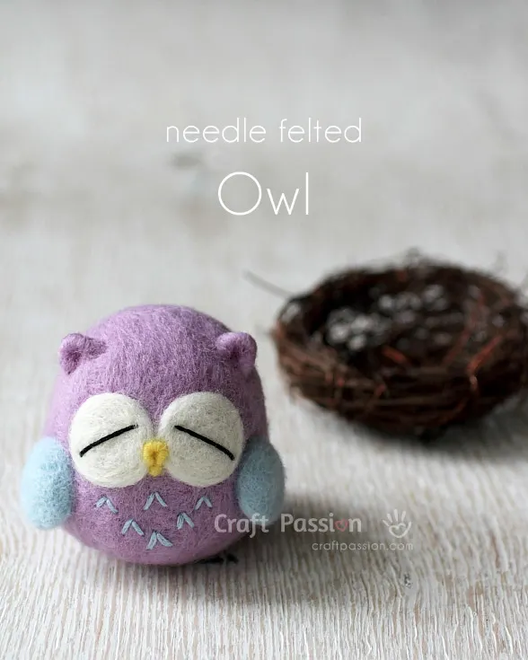 needle felted owl